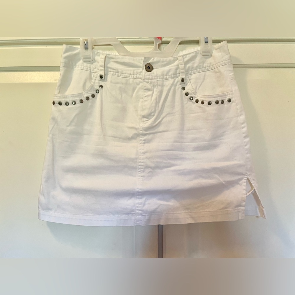 White Studded Women's Skort